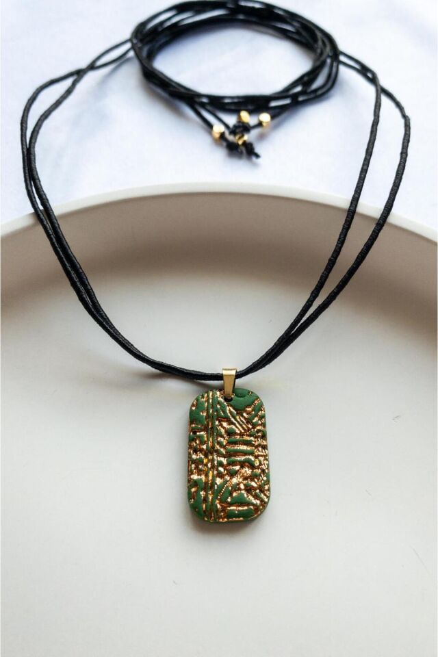 BeuBella El Yapımı Mısır Desenli Takı Seti – Yeşil & Bronz – Ayarlanabilir Kolye – Antialerjik