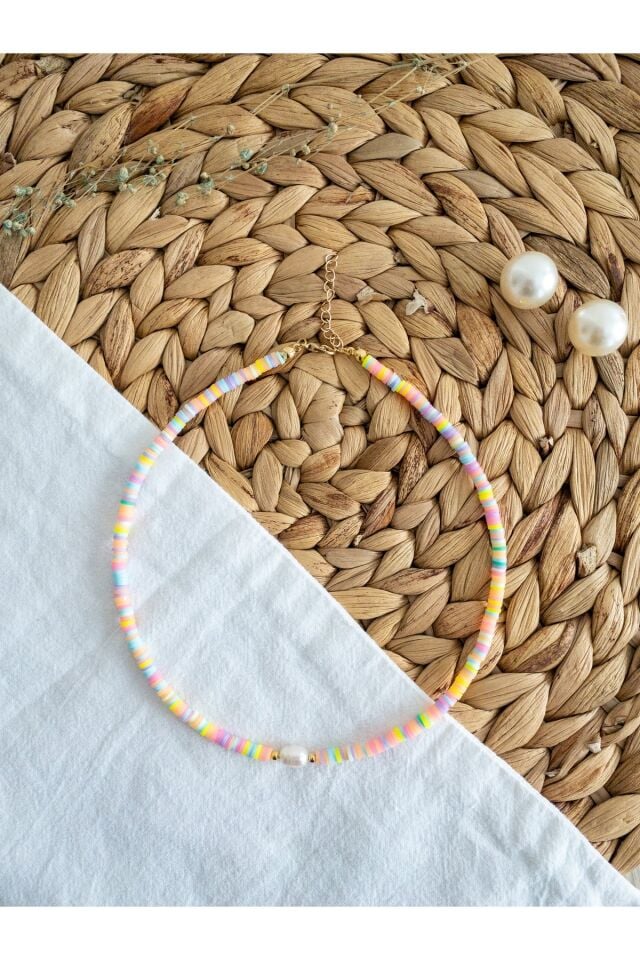 Renkli Fimo Inci Kolye