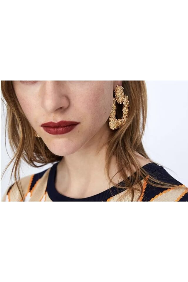 Gold Kare Vintage Küpe