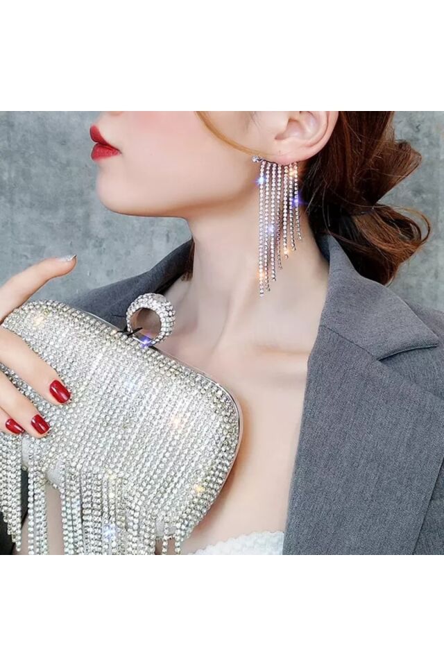 Gold Zirkon Taşlı Kulak Aksesuarı