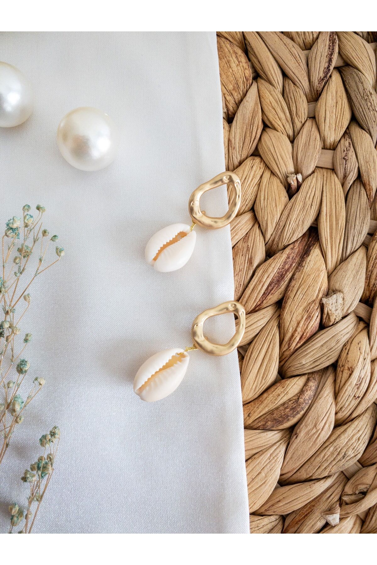 Gold Deniz Kabuklu Küpe