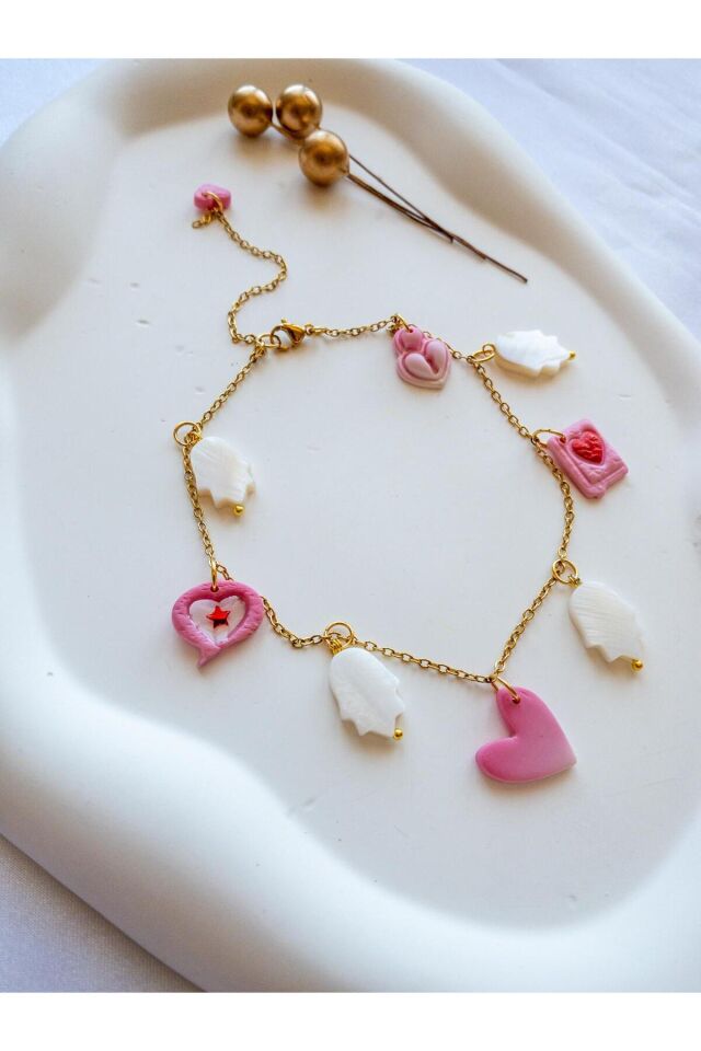 BeuBella Fatma Ana Eli & Kalpli Halhal – Gold Çelik Zincir – El Yapımı & Detaylı