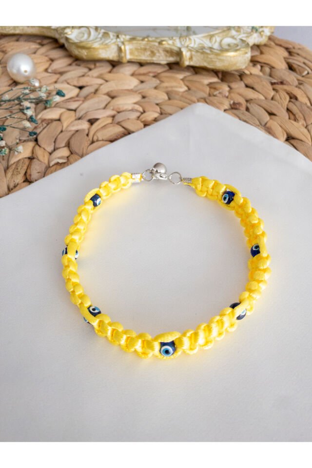 Nazar Boncuğu Detaylı Sarı Kedi Ve Küçük Irk Köpek Tasması