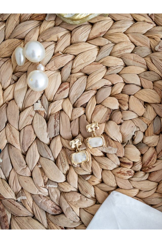 Gold Mini Geometrik Küpe