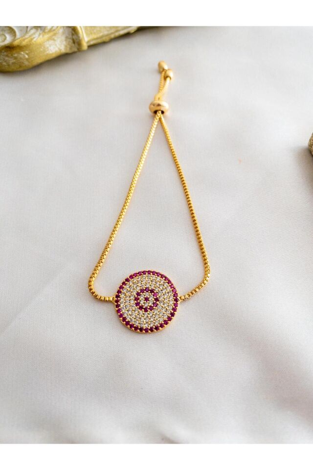 Renkli Zirkon Taşlı Asansör Bileklik