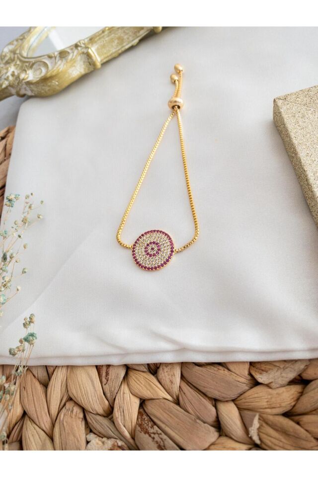 Renkli Zirkon Taşlı Asansör Bileklik