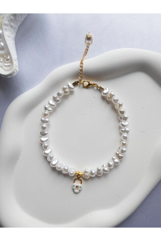 Kilit Detay İnci Kedi ve Küçük Irk Köpek Tasması