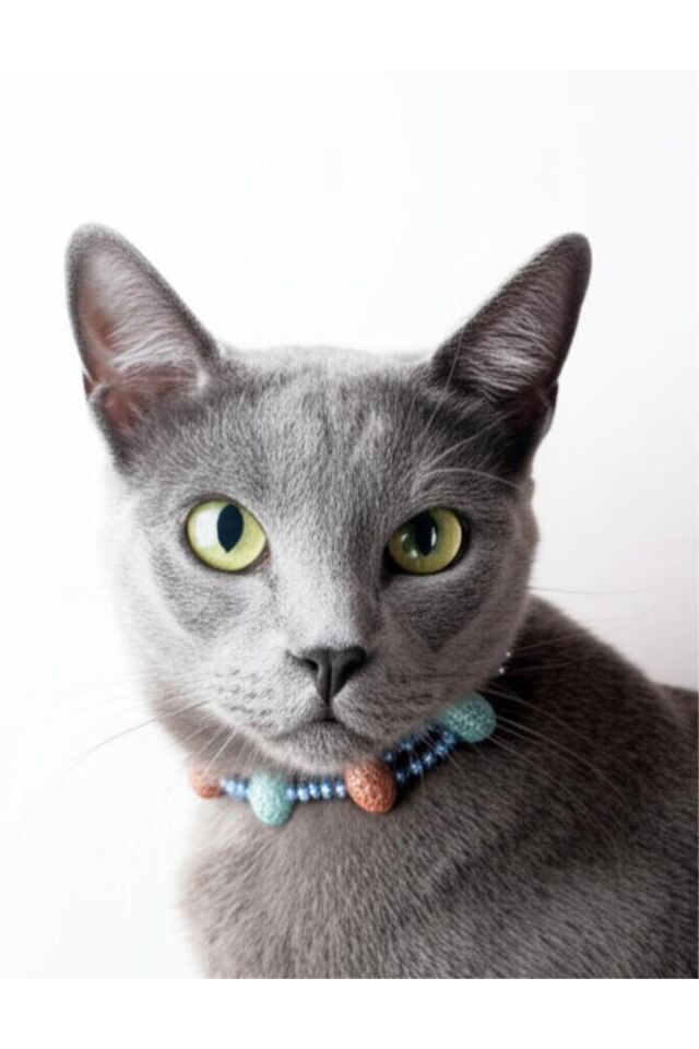 Pastel Çin Kristali Detay Renkli Kedi ve Küçük Irk Köpek Tasması