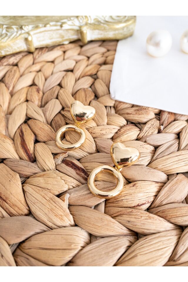 Gold Kalpli Tam Daire Küpe Gold